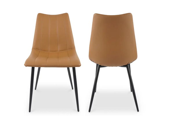 Alibi Dining Chair Leather Tan (Set of 2)