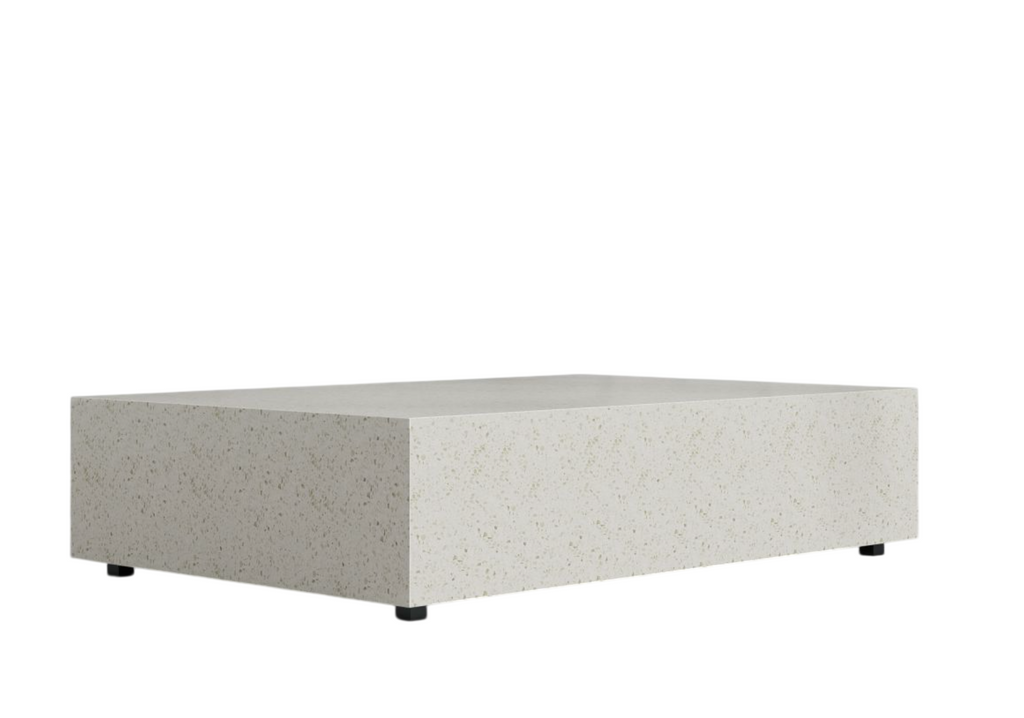 Leza White Terrazzo Coffee Table Grande 40" X 60"