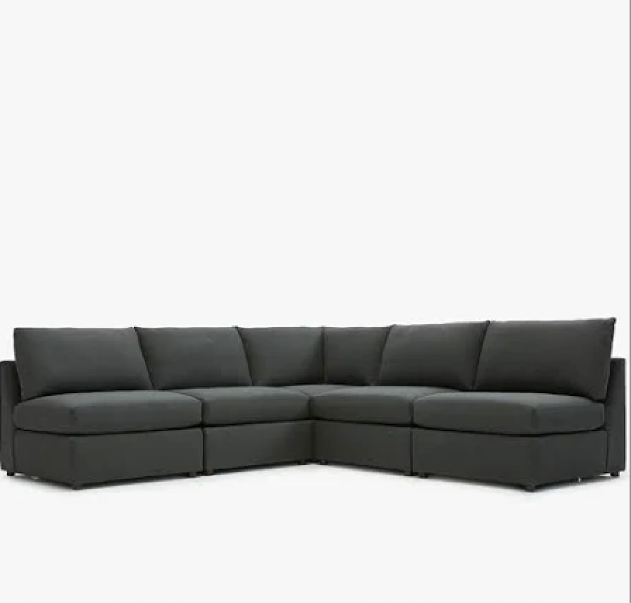 Porter Corner 5-Piece Modular Sectional- Charcoal