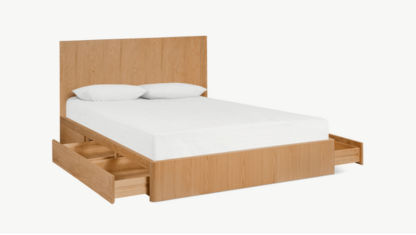 Forma Storage Bed – Queen, White Oak