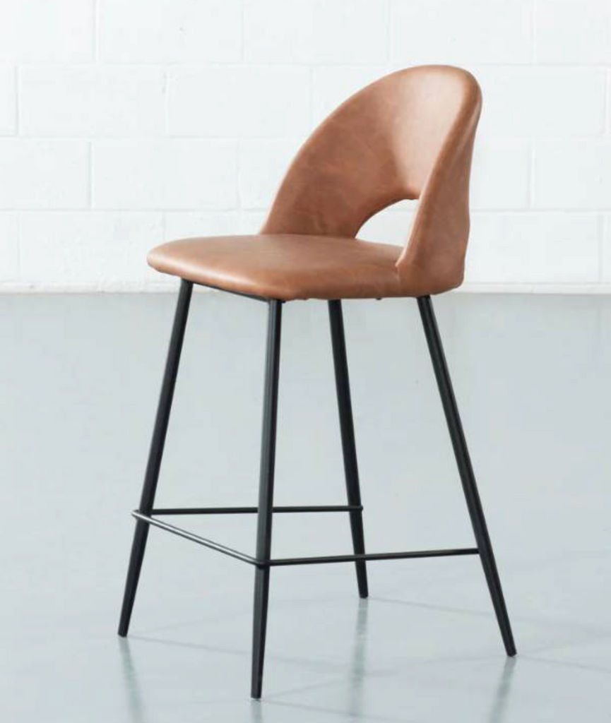 Walter Counter Stool Brown Leather