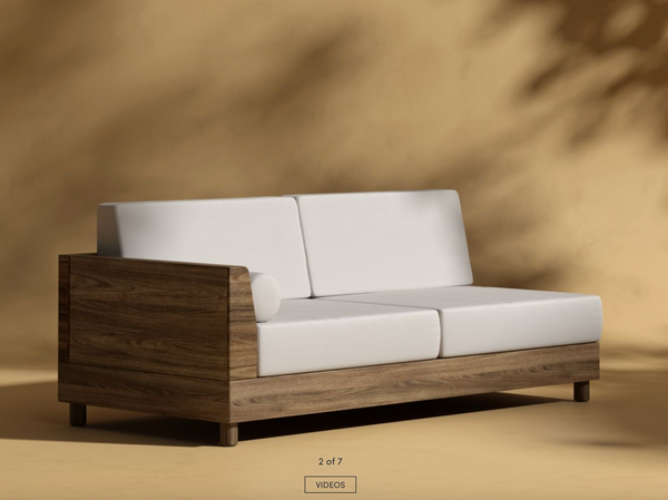 Tipton Palisades/ Acacia Outdoor 2-Seater Sofa