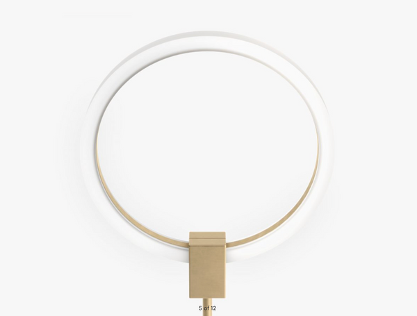 Ora Floor Tall Floor Lamp Brass/Black Marble