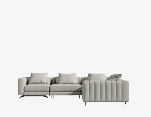 Belin Trento Taupe L-Shaped Sectional