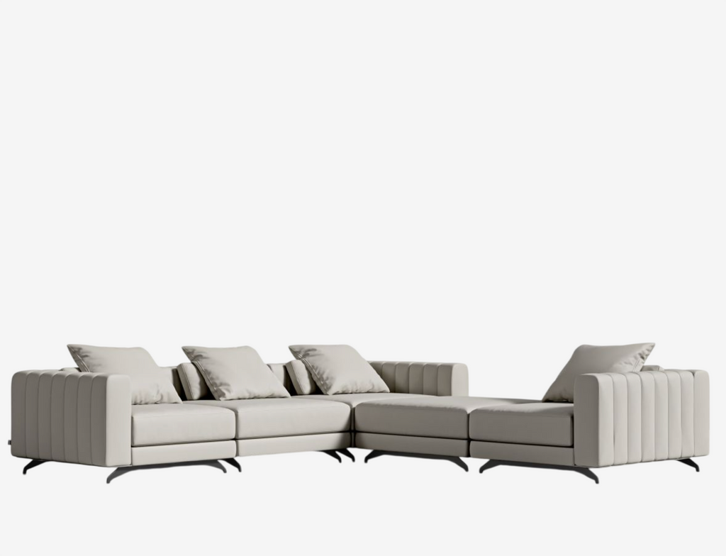 Belin Trento Taupe L-Shaped Sectional