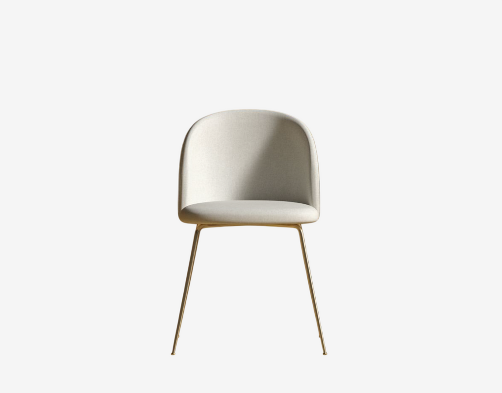 Aras Alesund Fabric/Brass Dining Chair