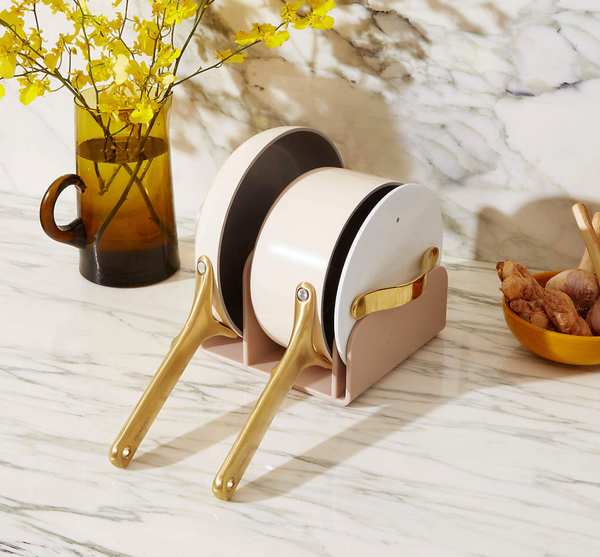 Caraway ® Cream Mini Cookware Duo with Gold Hardware
