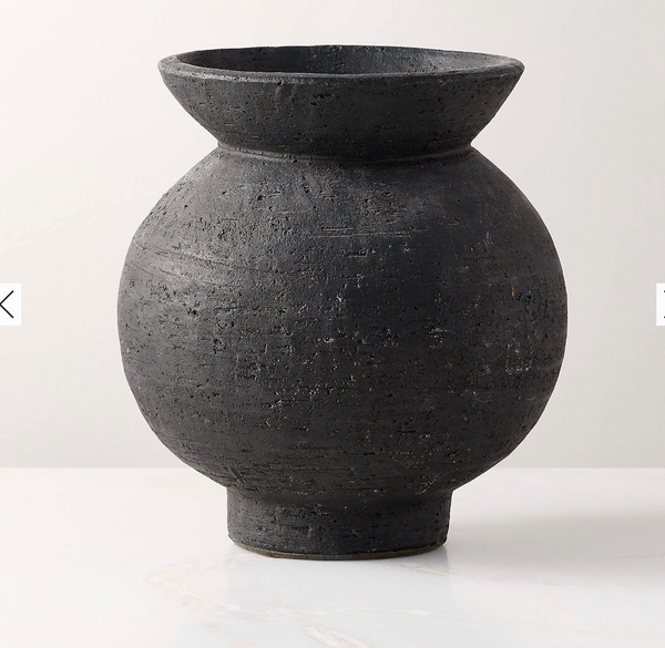 Victoria Black Terracotta Vase