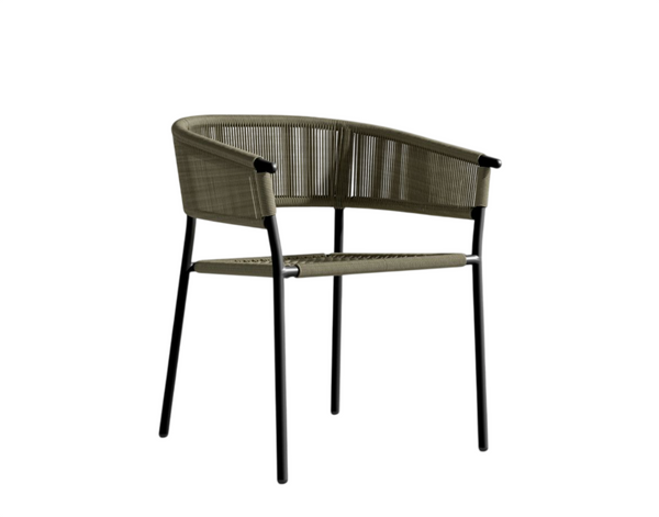 Afta Outdoor Dining Chair – Olive Green (Set of 2)