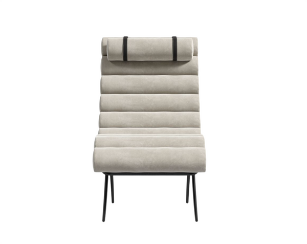Jeri Lounge Chair – Latte Suede & Black