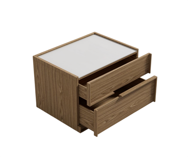 Hudson Ash Nightstand 2-Drawer