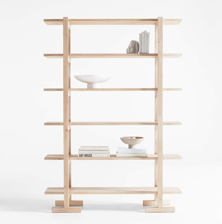 Haldeman Pine Wood Open Bookcase