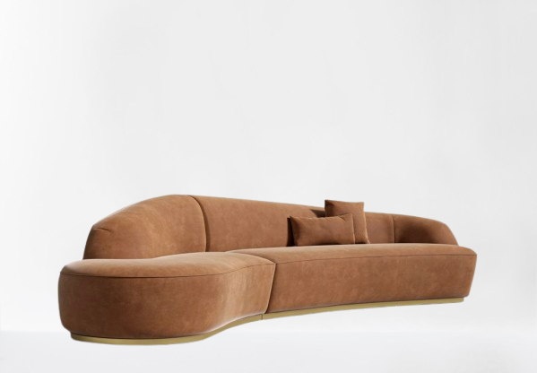 Curved Sectional Cidar Left Chaise