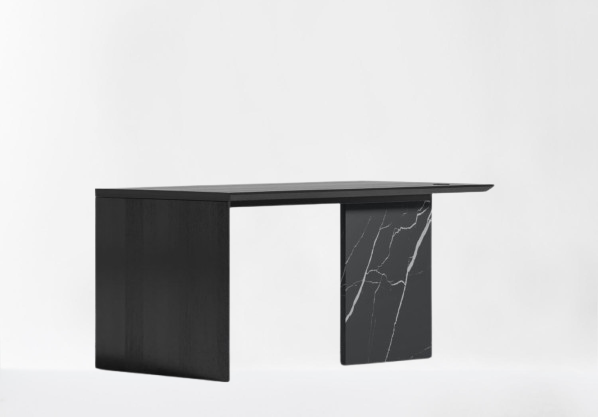 Ceramic 88" Desk Black Pietra