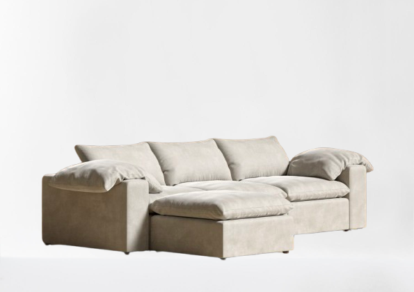 Suede Plush Latte Modular Sectional