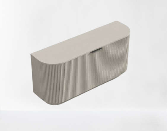 Tambour Sideboard Alabaster Matte Lacquer