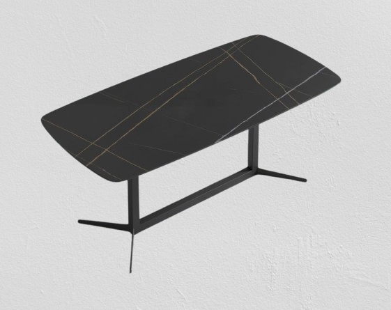 Black Pietra Ceramic 95" Dining Table Black Pietra (Minor Defect)