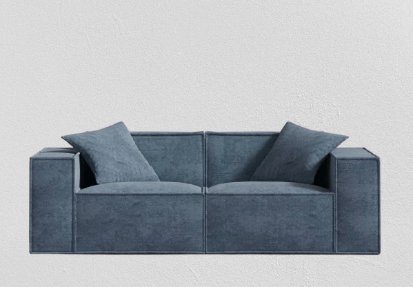 Hydrogen Blue Box Style 2-Seater Sofa