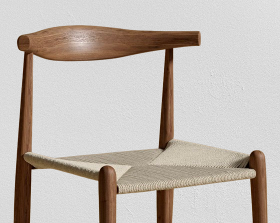 Carver Counter Stool Walnut/ Natural Woven Seat Cord
