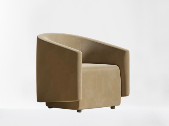 Plush Velvet Dune Lounge Armchair