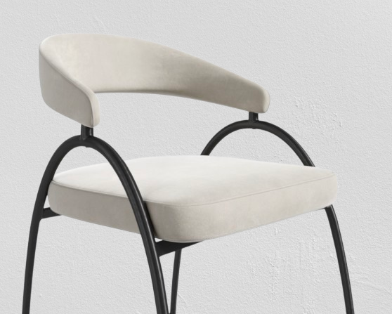 Luma Latte Suede Counter Stool
