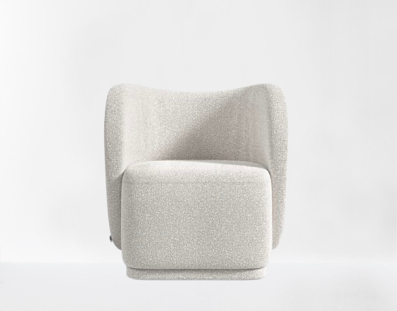 Dina Lounge Chair Pearl Chatou Bouclé