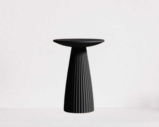 Gallus Black Wax Concrete Side Table
