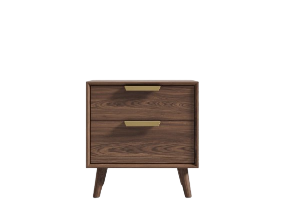 Asha 2-Drawer Nightstand Walnut