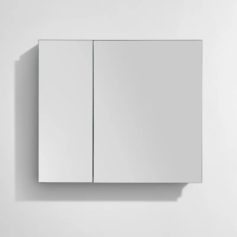 Senza 30" W x 26" H Recessed/Surface Mount Frameless Bathroom Mirrored Medicine Cabinet