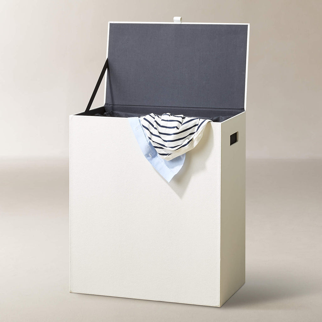 Shagreen Ivory Laundry Hamper