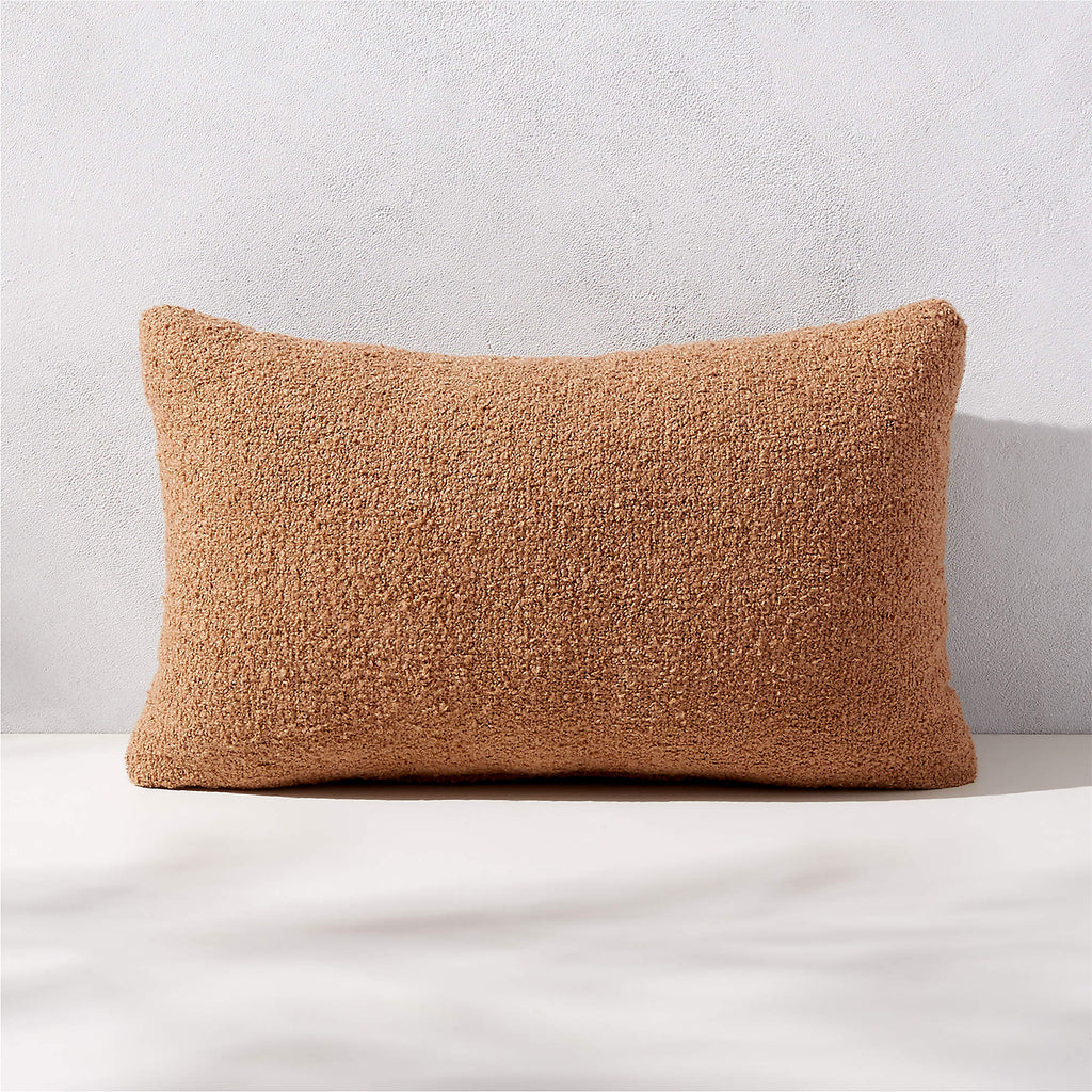 Silves Light Brown Boucle Lumbar Pillow 20"x12"