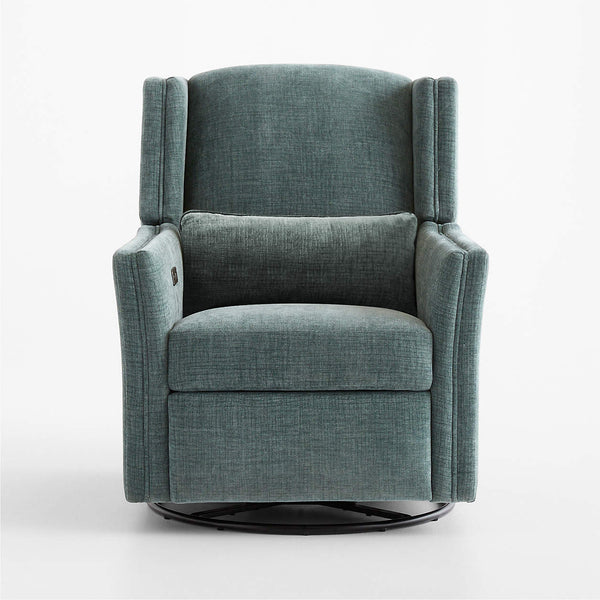 Sloane Spruce Green Swivel Glider Power Recliner Nursery Chair