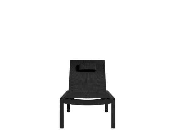 Spen Black Outdoor Lounger