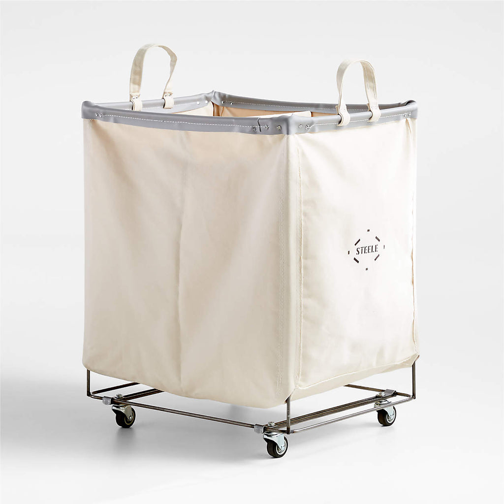 Steele ® Canvas 5-Bushel Divided Vertical Rolling Laundry Hamper