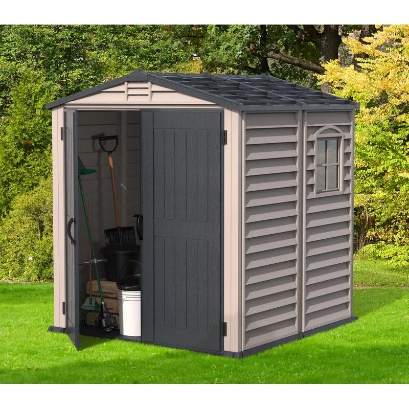 Duramax Building Products Storemate Plus 6 ft. 3 in. W x 6 ft. 3 in. D Plastic Storage Shed