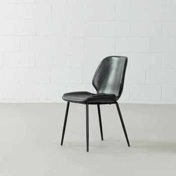Black Leather Dining Chair