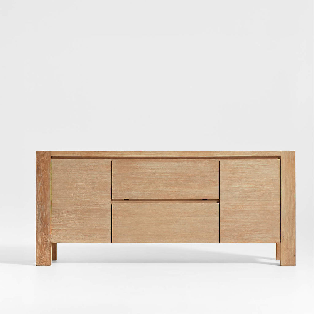 Terra 68" Natural Oak Wood Storage Media Console