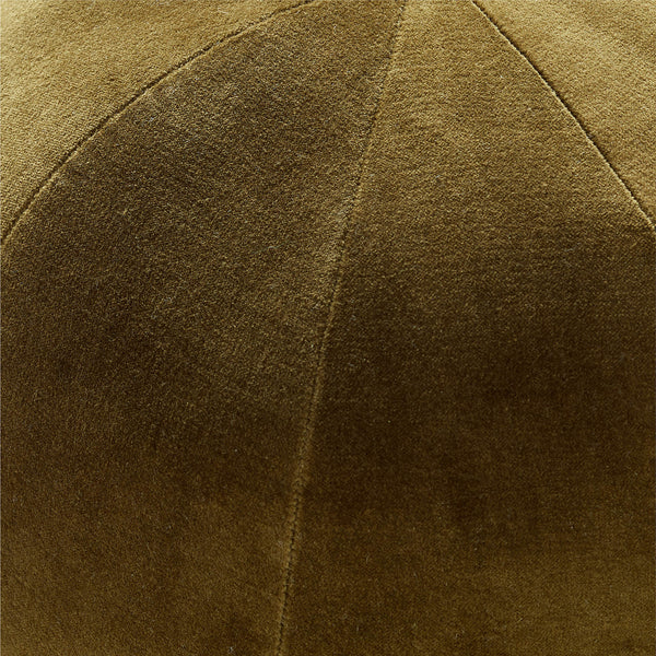 Olive Green Velvet Sphere Throw Pillow 12