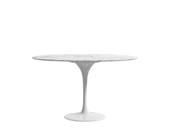 43" Marble Round Dining Table - White Carrara