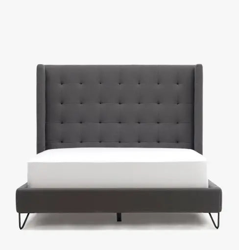 Venice King Bed Charcoal