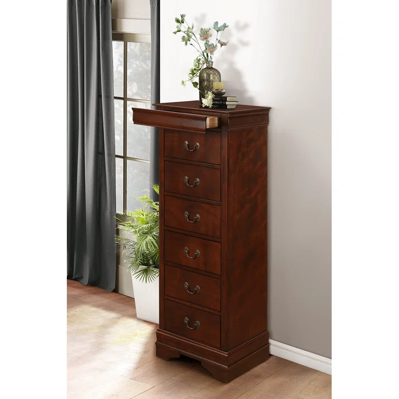 Waynesburg 7 Drawer 21.5" W Chest Burnished Brown Cherry