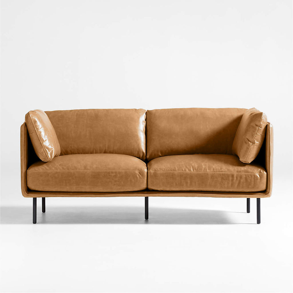 Wells 73" Leather Apartment Sofa