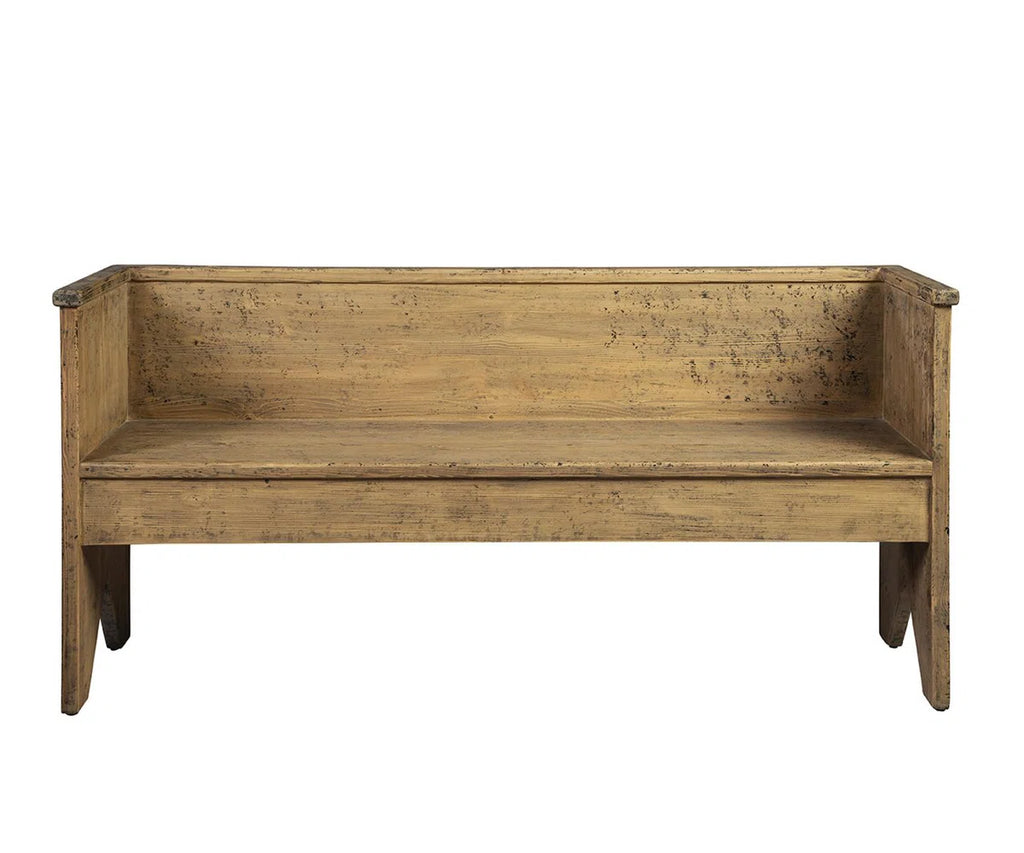 Solid Wood Holland Settee Reclaimed Elm Wood
