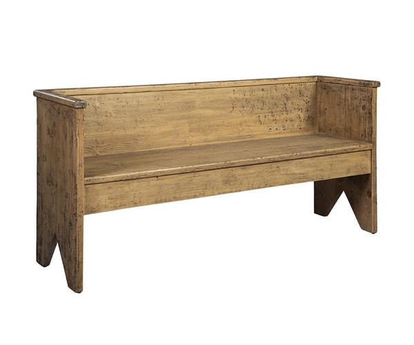 Solid Wood Holland Settee Reclaimed Elm Wood