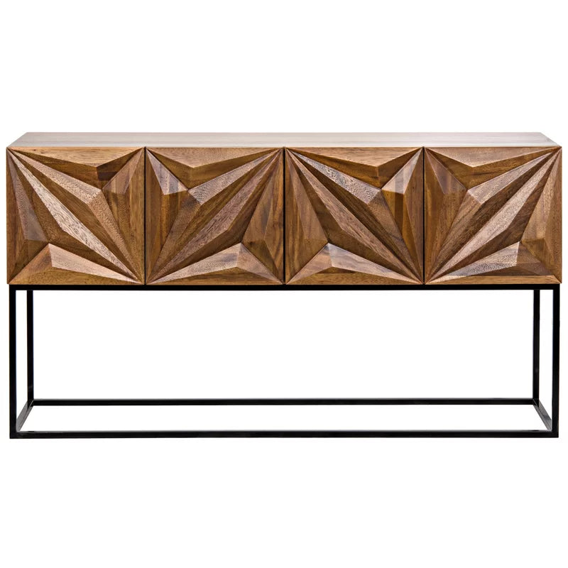 Zurich 60" Solid Wood Dark Walnut Console Table