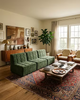 Quilt 3-Piece Moss Sectional Sofa, Modular