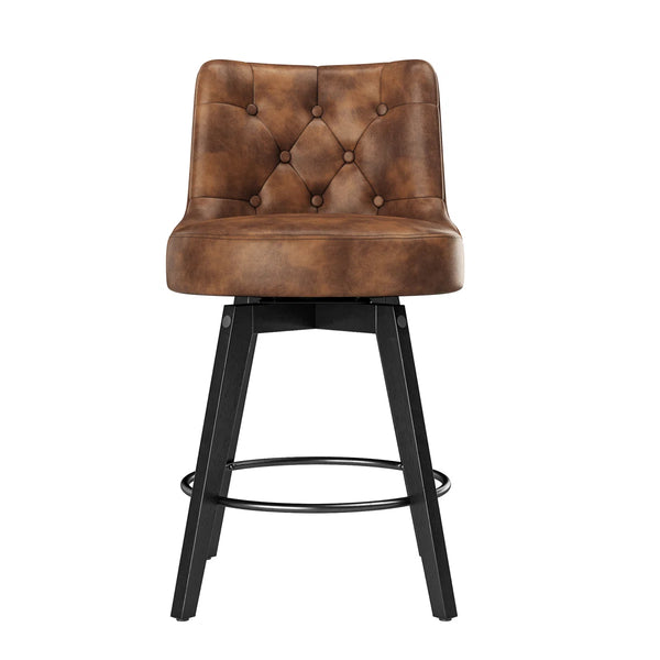 Arleine Swivel 26.7'' Upholstered Counter Stool (Set of 2)