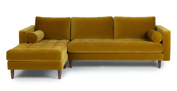 Yarrow Gold Left Facing Sectional (Gently Used)