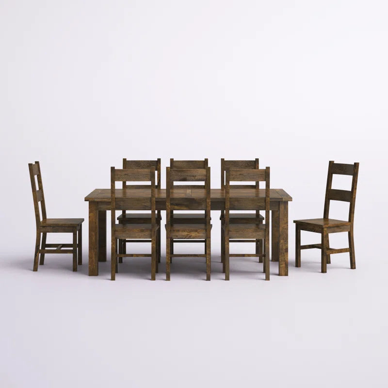 Aster 9 Piece Solid Wood Dining Set