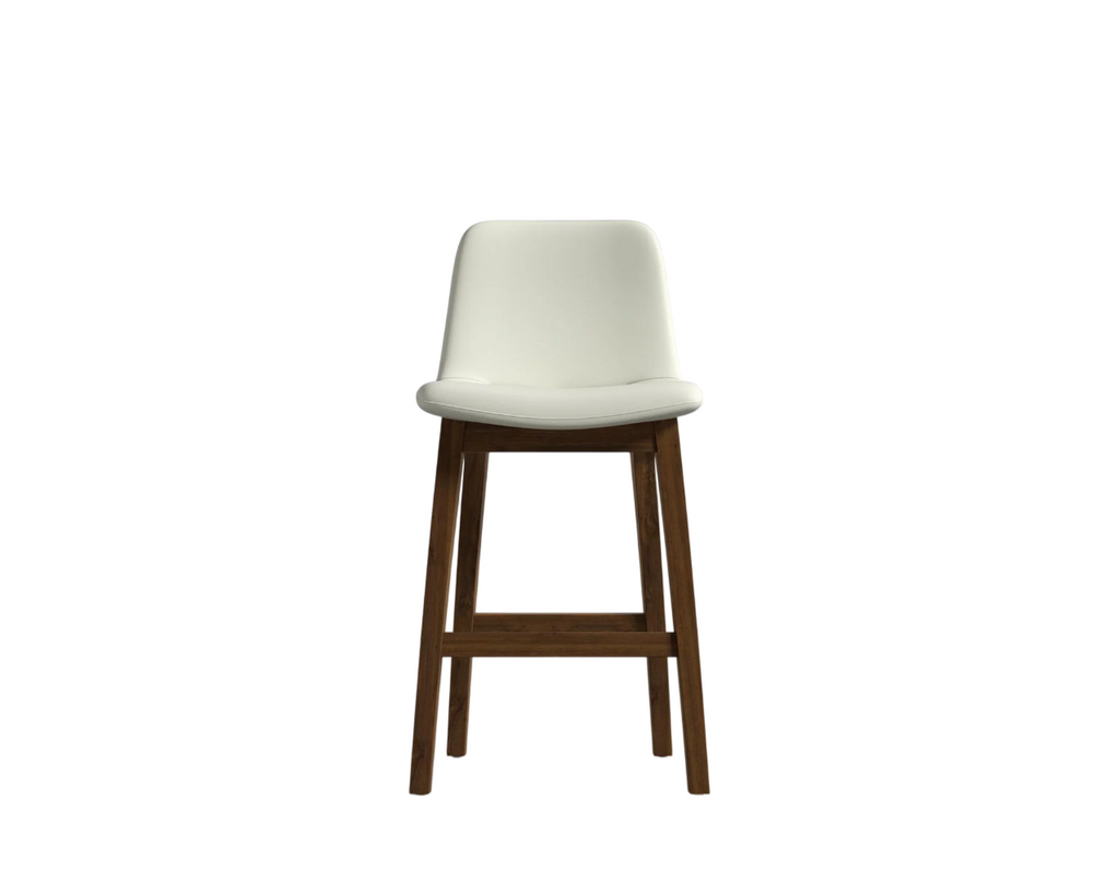Aldrey Monaco Cream & Walnut Counter Stool